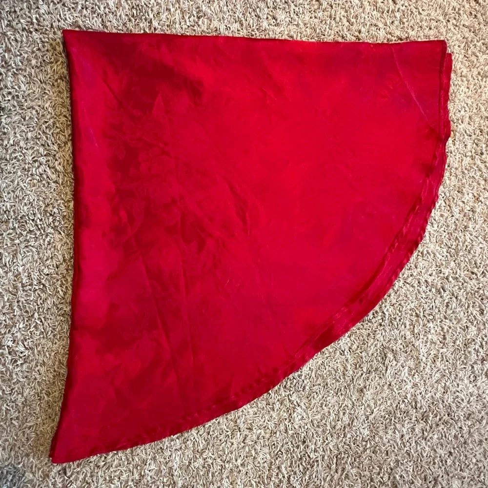 Red Floral Damask‎ Round Tablecloth 60 Inch Circular Polyester Jacquard Holiday